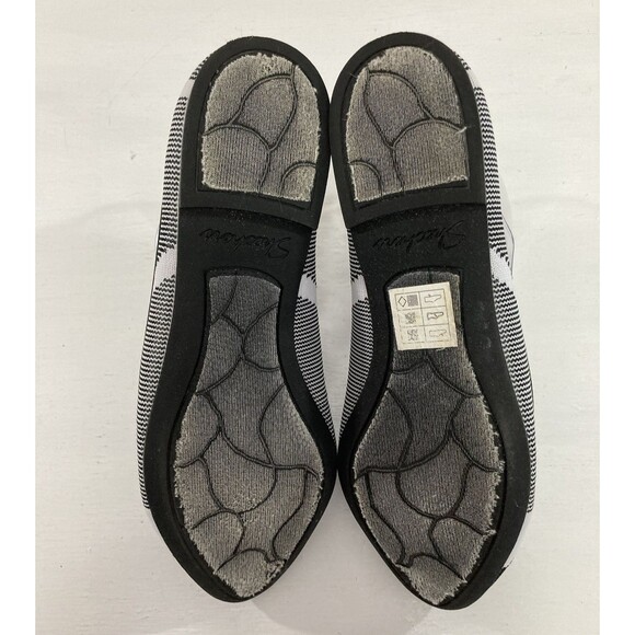 Skechers Flats Women’s 8 Black White Geometric Slip On Loafers Casual - Picture 6 of 8